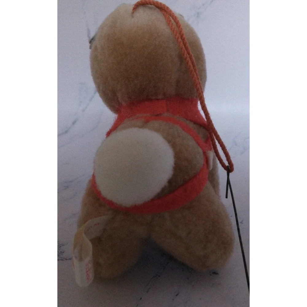 Vintage 1985 McDonalds Coca Cola Plush Reindeer Christmas Tree Ornament